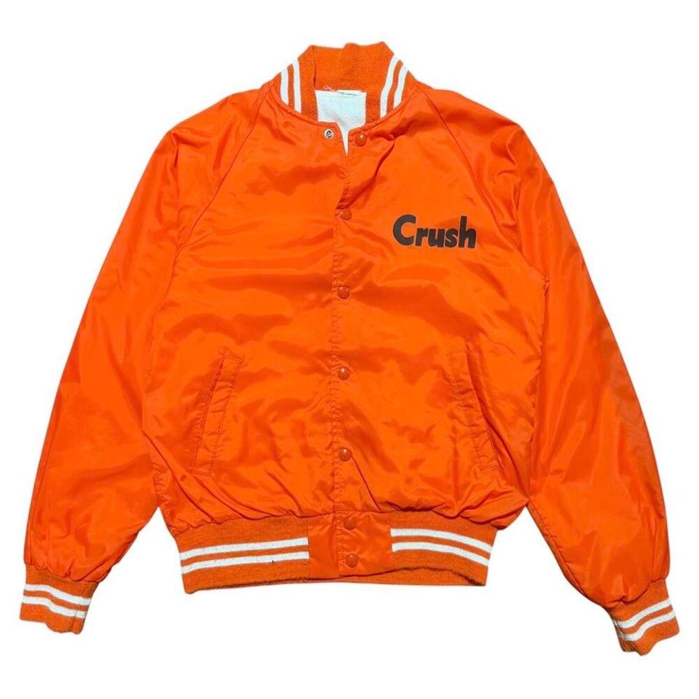 Vintage nylon bomber jacket orange small